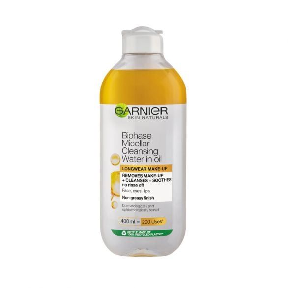 GARNIER SKIN NATURALS Двуфазна почистваща мицеларна вода, 400 мл