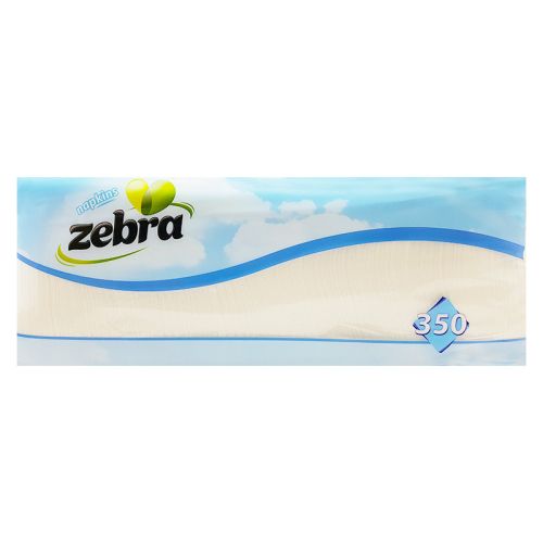 Салфетки Zebra 350бр. бели