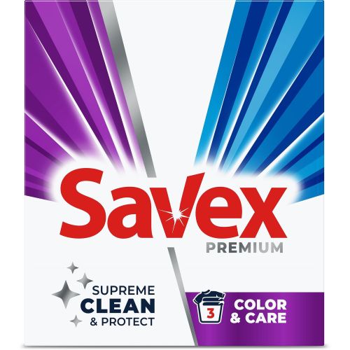 SAVEX COLOR & CARE ПРАХ ЗА ПРАНЕ, 3 ПРАНЕТА (300 Г)