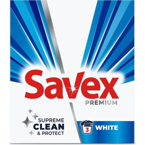 SAVEX WHITE ПРАХ ЗА ПРАНЕ, 3 ПРАНЕТА (300 Г)