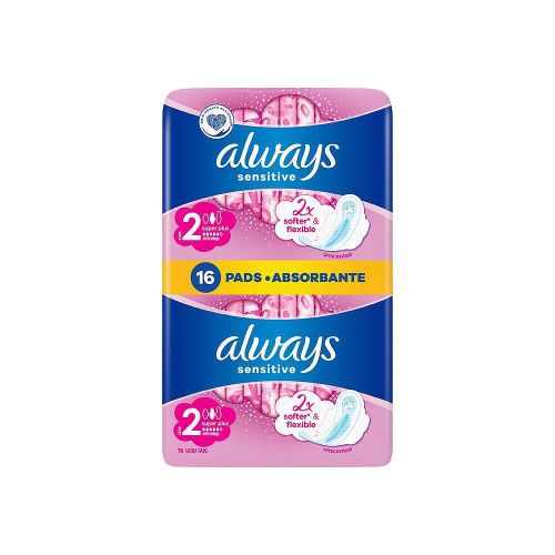 Дамски превръзки Always Sensitive Super Plus, Duo Pack, 16 pads.