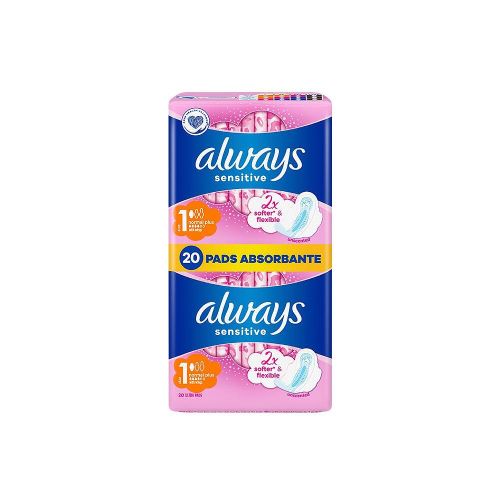 Дамски превръзки Always Sensitive Normal Plus, Duo Pack, 20 pads.