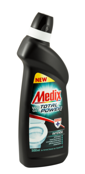 MEDIX WC GEL TOTAL POWER GUARD Intense (черен), 750 мл