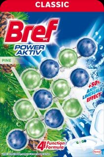 BREF POWER AKTIV АРОМАТИЗАТОР ЗА ТОАЛЕТНА БОР (3 БР. Х 50 Г)