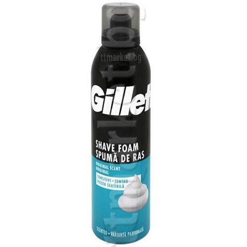Пяна за бръснене Gillette Sensitive, 200 мл
