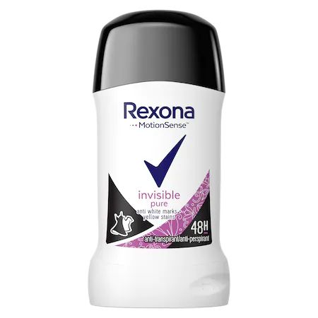 Дезодорант стик против изпотяване Rexona Invisible Pure, 40 мл -22%