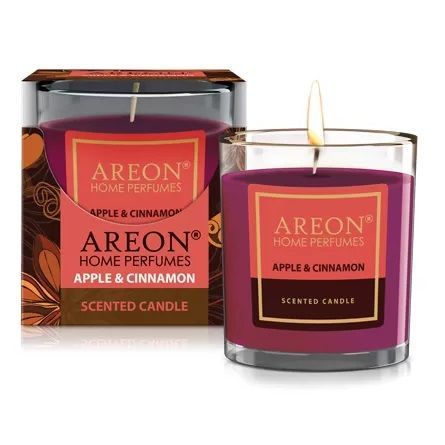 AREON Areon Home Perfumes Ароматна свещ, Apple & Cinnamon 120гр