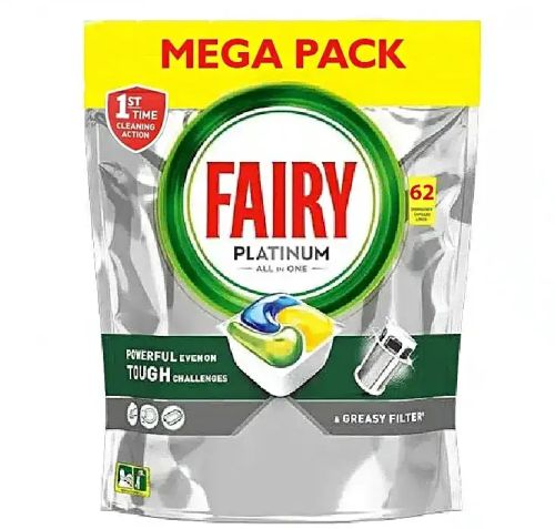 Fairy Platinum All in One 62 бр таблетки за съдомиялн