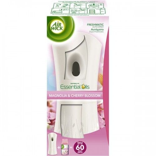 Aроматизатор Air Wick машинка + пълнител Air Wick 250 мл  магнолия и черешов цвят