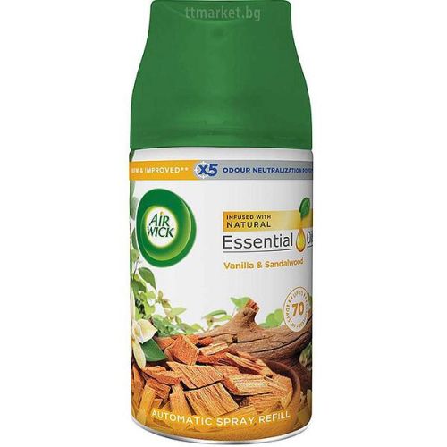 AIR WICK FRESHMATIC Пълнител сандалово дърво и ванилия, 250 мл. 
